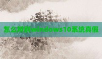 怎么辨别windows10系统真假