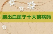 脑出血属于十大疾病吗