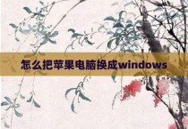 怎么把苹果电脑换成windows