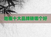 地板十大品牌砖哪个好