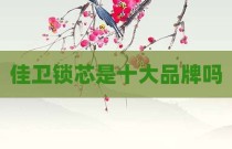 佳卫锁芯是十大品牌吗