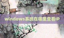 windows系统在哪里查看IP