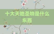 十大天地圣物是什么东西