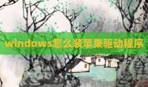 windows怎么装苹果驱动程序