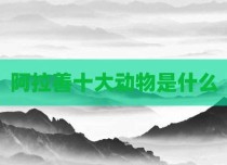 阿拉善十大动物是什么