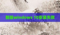 新版windows 10安装失败
