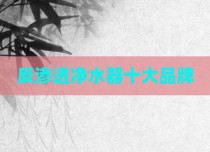 反渗透净水器十大品牌