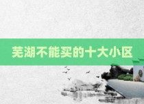 芜湖不能买的十大小区