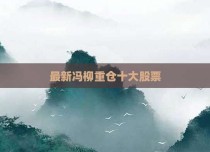 最新冯柳重仓十大股票