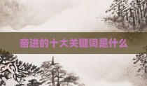 奋进的十大关键词是什么