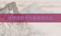 小作坊的十大骗局是什么