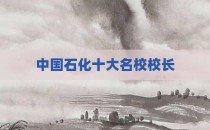 中国石化十大名校校长