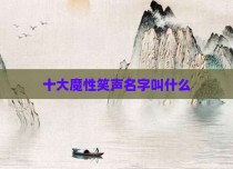 十大魔性笑声名字叫什么