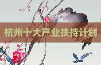 杭州十大产业扶持计划