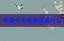 中国十大名表有些什么