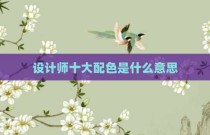设计师十大配色是什么意思