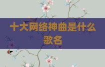 十大网络神曲是什么歌名