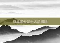 尊卓陶瓷是十大品牌吗
