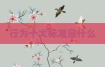 行为十大标准是什么