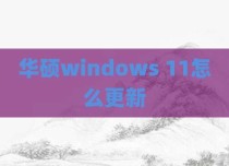 华硕windows 11怎么更新