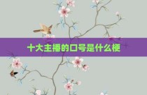 十大主播的口号是什么梗