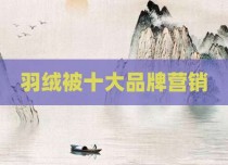 羽绒被十大品牌营销