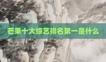 芒果十大综艺排名第一是什么