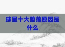 球星十大堕落原因是什么