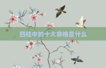 四柱中的十大命格是什么