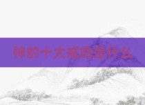 神的十大戒命是什么