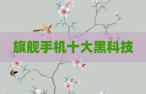 旗舰手机十大黑科技