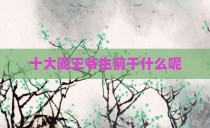 十大阎王爷生前干什么呢