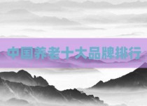 中国养老十大品牌排行