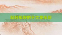 科技板块的十大龙头股