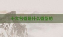 十大名香是什么香型的