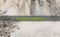 千户苗寨十大违禁是什么