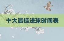 十大最佳进球时间表
