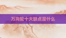 万向轮十大缺点是什么