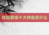 校园翻唱十大神曲是什么