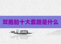 双胞胎十大套路是什么