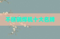 不锈钢焊机十大名牌