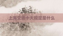 上海交通十大规定是什么