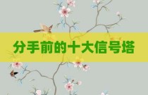 分手前的十大信号塔