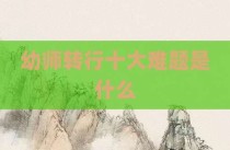 幼师转行十大难题是什么