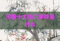 河南十大热门事件是什么