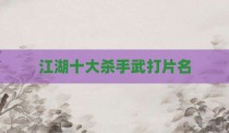 江湖十大杀手武打片名