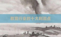教育行业的十大利润点