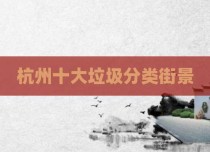 杭州十大垃圾分类街景