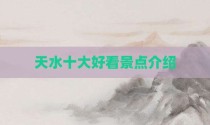 天水十大好看景点介绍