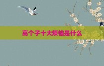 高个子十大烦恼是什么